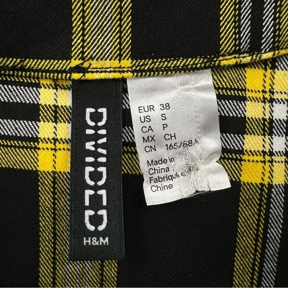 H&M Divided Fitted Plaid Mini Dress